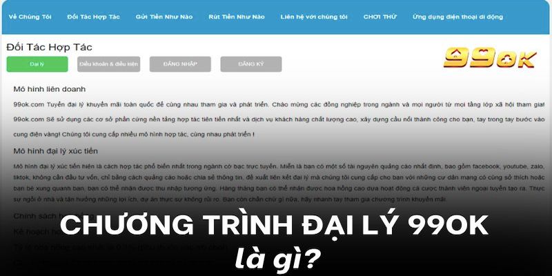 Giới thiệu chương trình đại lý 99OK với hoa hồng cao